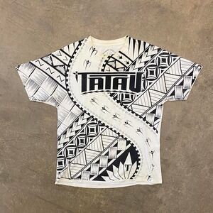 Vintage Y2K Hawaii‎ Surf Tribal Tatau Skate AOP T-Shirt Size Large